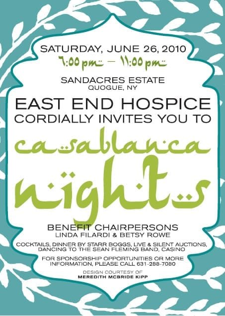 Casablanca Night Set For June 26