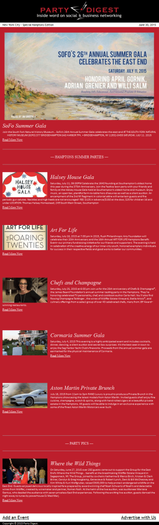 Party Digest Newsletter