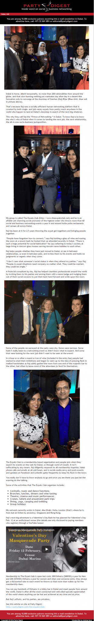 Party Digest Special Edition Newsletter