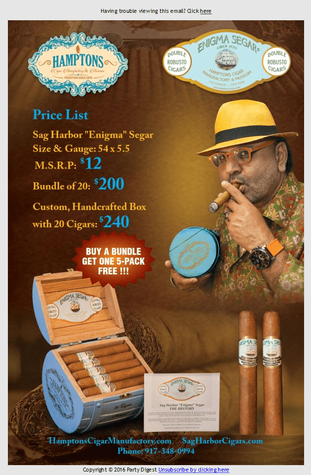 Hamptons Cigar Manufactory Fathers Day Special
