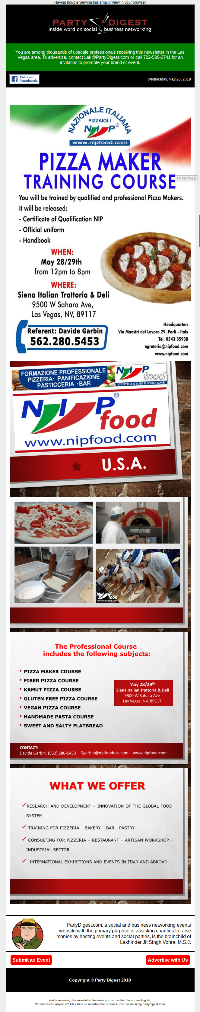 Vegas Pizza Making Training Course May