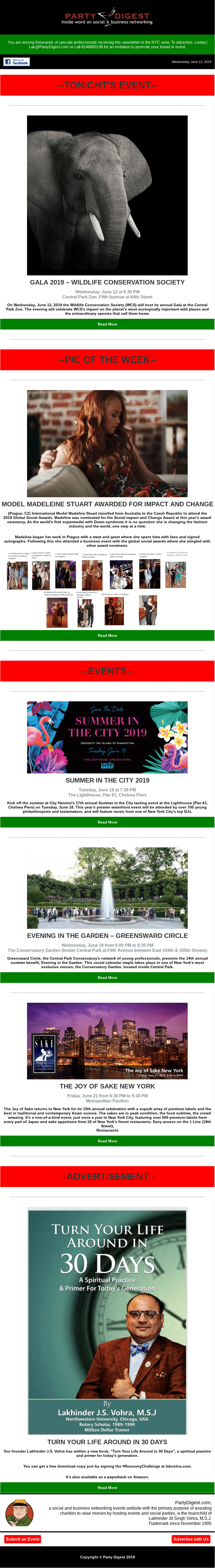 Zoo Gala Summer in the City Evening in the Garden Joy of Sake